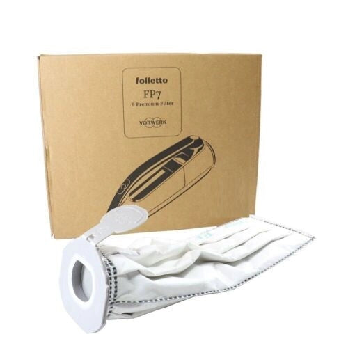 Sacchetti Originali per VK7 VK7S VORWERK FOLLETTO 6PZ, premium vacuum bags with durable design and efficient filtration.
