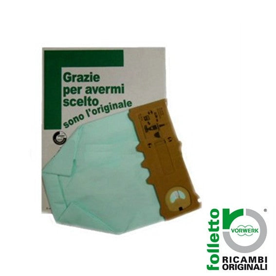 SACCHETTI FILTRELLI VK130-131 ORIGINALE for Vorwerk vacuum, featuring durable materials and original design packaging.