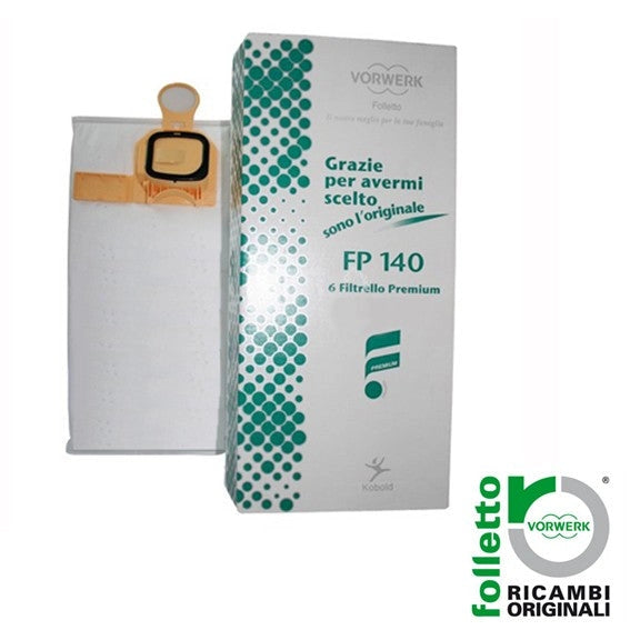 SACCHETTI ORIGINALI CONF 6PZ. VK140 VK150 featuring premium filtration bags for efficient vacuum cleaning performance.