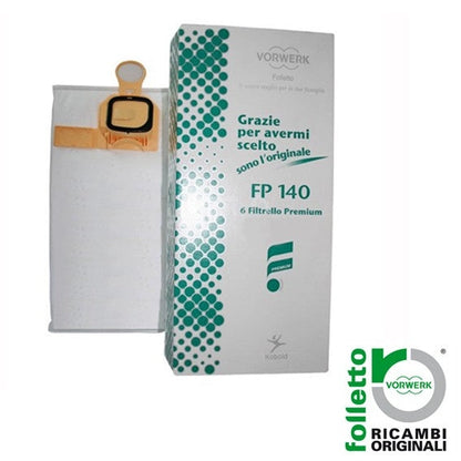 SACCHETTI ORIGINALI CONF 6PZ. VK140 VK150 featuring premium filtration bags for efficient vacuum cleaning performance.