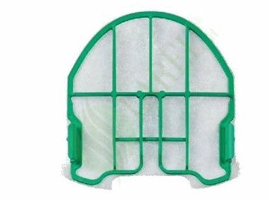 GRIGLIA FILTRO MOTORE FOLLETTO VORWERK VB100 - ORIGINALE, green filter grid, enhances vacuum efficiency, durable design.