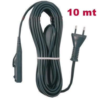 CAVO ALIMENTAZIONE COMPATIBILE PER FOLLETTO VK140 da 10 mt, ideale per aspirapolvere, flessibile e resistente, nero.