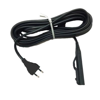 CAVO ALIMENTAZIONE COMPATIBILE PER FOLLETTO VK 150, durable black power cable with EU plug, ideal for reliable vacuum perf...