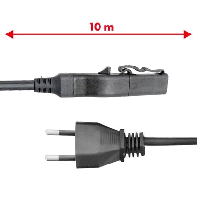 CAVO ALIMETAZIONE COMPATIBILE PER FOLLETTO VK200 VK220, 10m length, durable power cord for efficient vacuum connectivity.