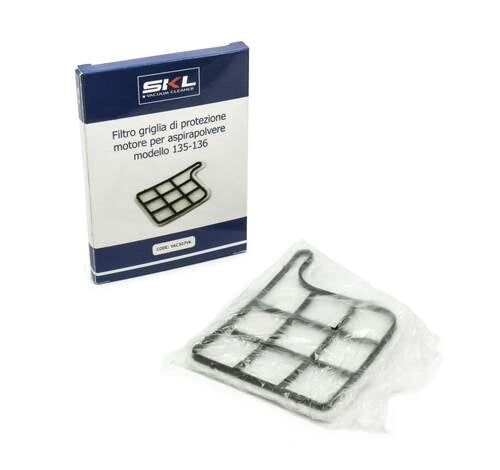 GRIGLIA PROTEZIONE MOTORE FOLLETTO KOBOLD VK135 VK136, durable filter cover in packaging, ideal for vacuum protection.