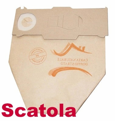 SACCHETTI FOLLETTO VORWERK VK130 VK131, confezione 6pz, carta naturale doppio strato, compatibili e resistenti.